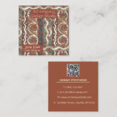 Create Your Own Achempong: Ornate | African Stripe Vierkante Visitekaartje (Voorkant / Achterkant)