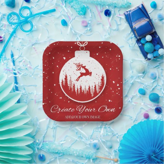 Create Your Own/Add Image Christmas Papieren Bordje (Feest)