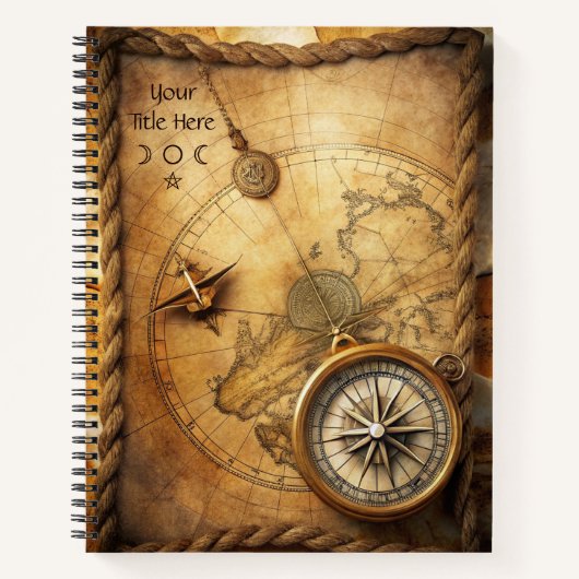 Create Your Own Adventurer Compass Rose Notitieboek (Voorkant)