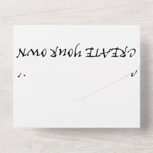 Create your own all in one uitnodiging (Achterkant)