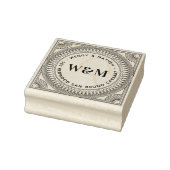 Create Your Own Art Deco Couple's Return Address Rubberstempel (Stempel)