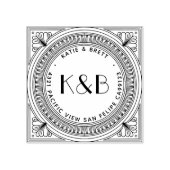 Create Your Own Art Deco Wooden Address Rubberstempel (Afrduk)