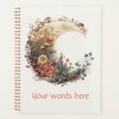 Create Your Own Autumn Floral Crescent Moon Planner (Voorkant)