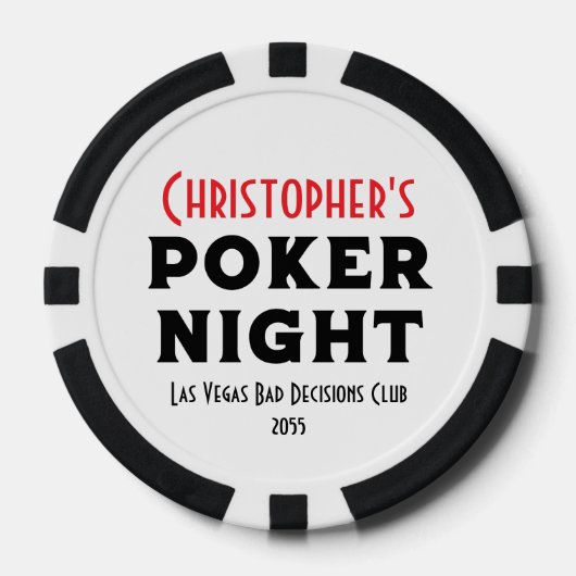 Create Your Own Bachelor Party Poker Chips (Voorkant)