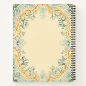Create Your Own Baroque Yellow Green & Gold Notitieboek (Achterkant)