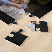 Create Your Own Black 10 Photo Collage Family Name Legpuzzel (Zijkant)