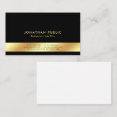 Create Your Own Black And Gold Elegant Modern Visitekaartje (Voorkant / Achterkant)