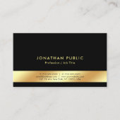 Create Your Own Black And Gold Elegant Modern Visitekaartje (Voorkant)
