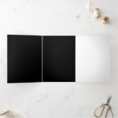 Create Your Own Black Custom Design Holiday Card Drieluik Programma (Binnen)