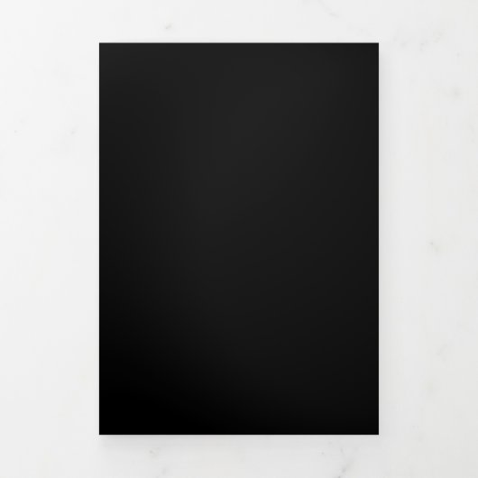 Create Your Own Black Custom Design Holiday Card Drieluik Programma (Cover)