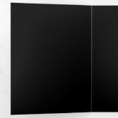 Create Your Own Black Custom Design Holiday Card Drieluik Programma (Binnenzijde eerst)