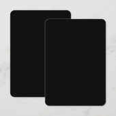 Create Your Own Black Custom Design Holiday Card Informatiekaartje (Voorkant / Achterkant)