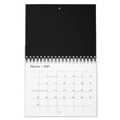 Create Your Own Black Custom Design Holiday Card Kalender (Feb 2027)