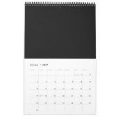 Create Your Own Black Custom Design Holiday Card Kalender (Jan 2027)