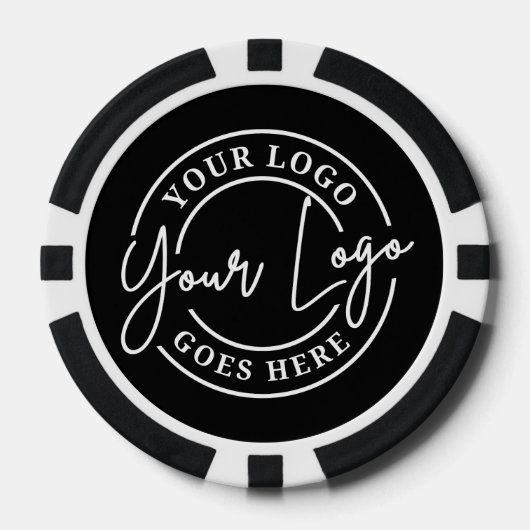 Create Your Own Black Logo Poker Chips (Voorkant)