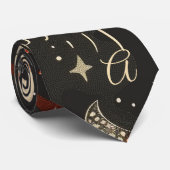 Create Your Own Black Orange Celestial Stropdas (Opgerold)