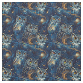 Create Your Own Blue Celestial Owls Stof