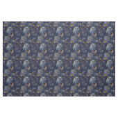 Create Your Own Blue Celestial White Owls Stof (Fat Quarter)
