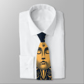 Create Your Own Blue Gold Celestial Moon & Stars Stropdas (Gebonden)