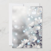 Create Your Own Blue Sparkle Flowers Wedding Save The Date (Achterkant)