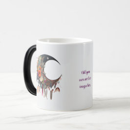 Create Your Own Boho 3D Floral Crescent Moon Magische Mok
