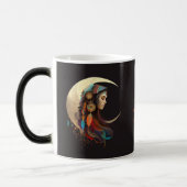 Create Your Own Boho Crescent Moon & Feathers Magische Mok (Links)