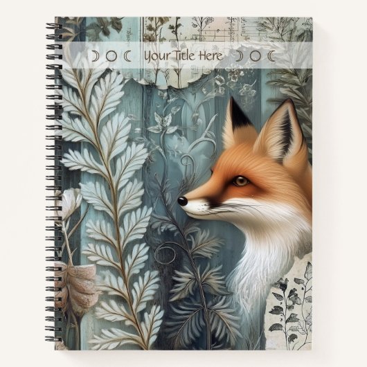 Create Your Own Botanical Red Fox Notitieboek (Voorkant)