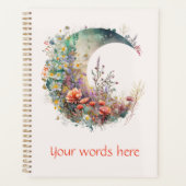 Create Your Own Bright Sunset Floral Crescent Moon Planner (Voorkant)