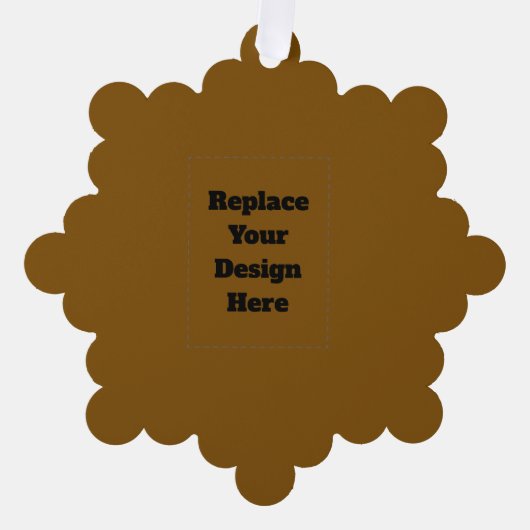 Create Your Own Brown Ornament Kaart (Voorkant)