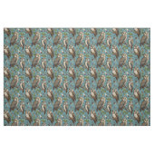 Create Your Own Brown Owls Blue Stof (Fat Quarter)