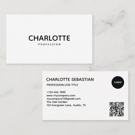 Create your own Business Card | QR code Visitekaartje (Voorkant / Achterkant)