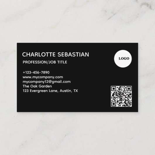 Create your own Business Card | QR code Visitekaartje (Achterkant)