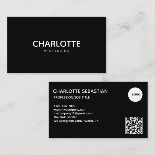 Create your own Business Card | QR code Visitekaartje (Voorkant / Achterkant)
