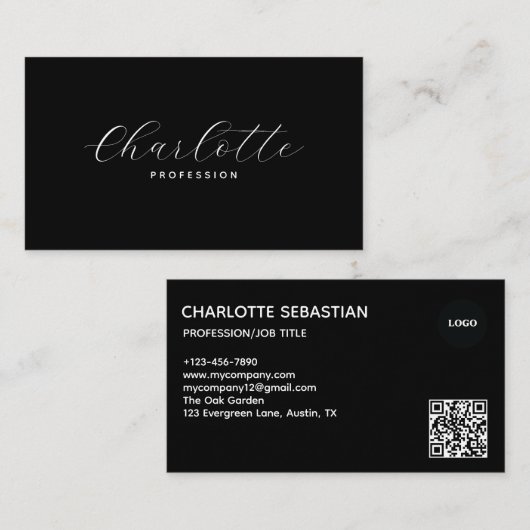 Create your own Business Card | QR code Visitekaartje (Voorkant / Achterkant)