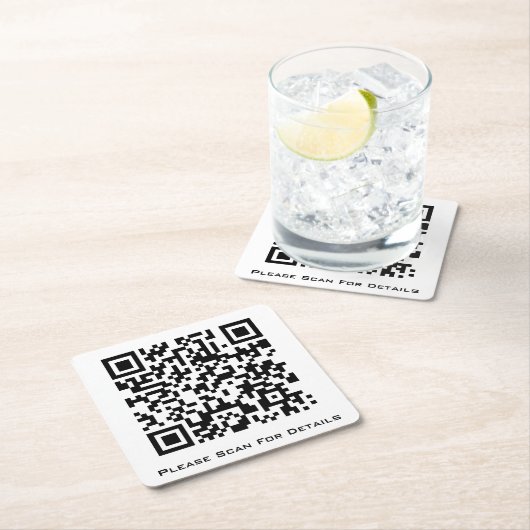 Create Your Own Business QR code Kartonnen Onderzetters (Insitu)