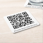 Create Your Own Business QR code Kartonnen Onderzetters (Schuin)