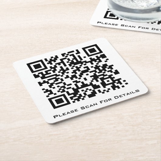 Create Your Own Business QR code Kartonnen Onderzetters (Schuin)