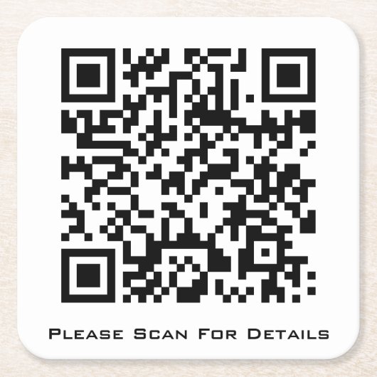 Create Your Own Business QR code Kartonnen Onderzetters (Voorkant)