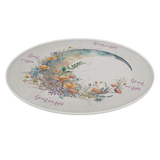 Create Your Own Buttercups Floral Crescent Moon Snijplank (Hoek)