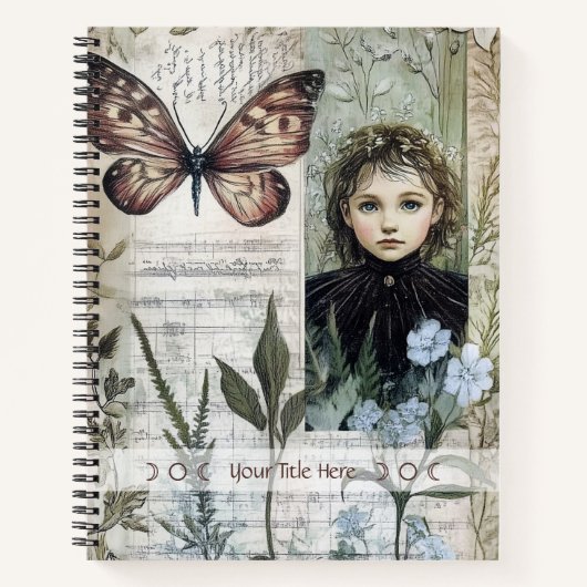 Create Your Own Butterfly Hedge Witch Botanical Notitieboek (Voorkant)
