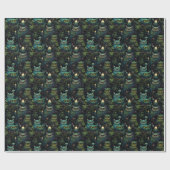 Create Your Own Candle Lit Goblin Owls Nest Cadeaupapier (Vlak)