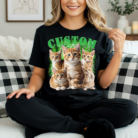 create your own cat or any pets 90s bootleg  t-shirt