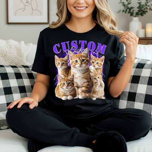 create your own cat or any pets 90s bootleg  t-shirt