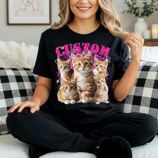 create your own cat or any pets 90s bootleg t-shirt