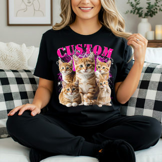 create your own cat or any pets 90s bootleg  t-shirt
