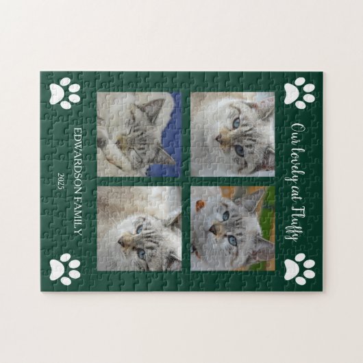 Create your own cat photo collage monogram name legpuzzel (Horizontaal)