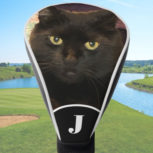 Create Your Own Cat photo template custom black Golfheadcover