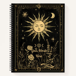 Create Your Own Celestial Solar Garden Black Notitieboek