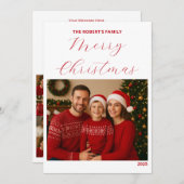 create your own Christmas Family Card (Voorkant / Achterkant)