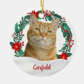 Create Your Own Christmas Pet Photo  Keramisch Ornament (Voorkant)